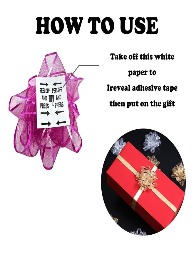 زويو مجموعة أقواس هدايا ذهبية من زويو، 18 قطعة من الأقواس ذاتية اللصق، لتزيين سلال وحقائب الهدايا في عيد الميلاد، وأعياد الميلاد، وحفلات التخرج، وحفلات الزفاف، والحفلات. - Image 4